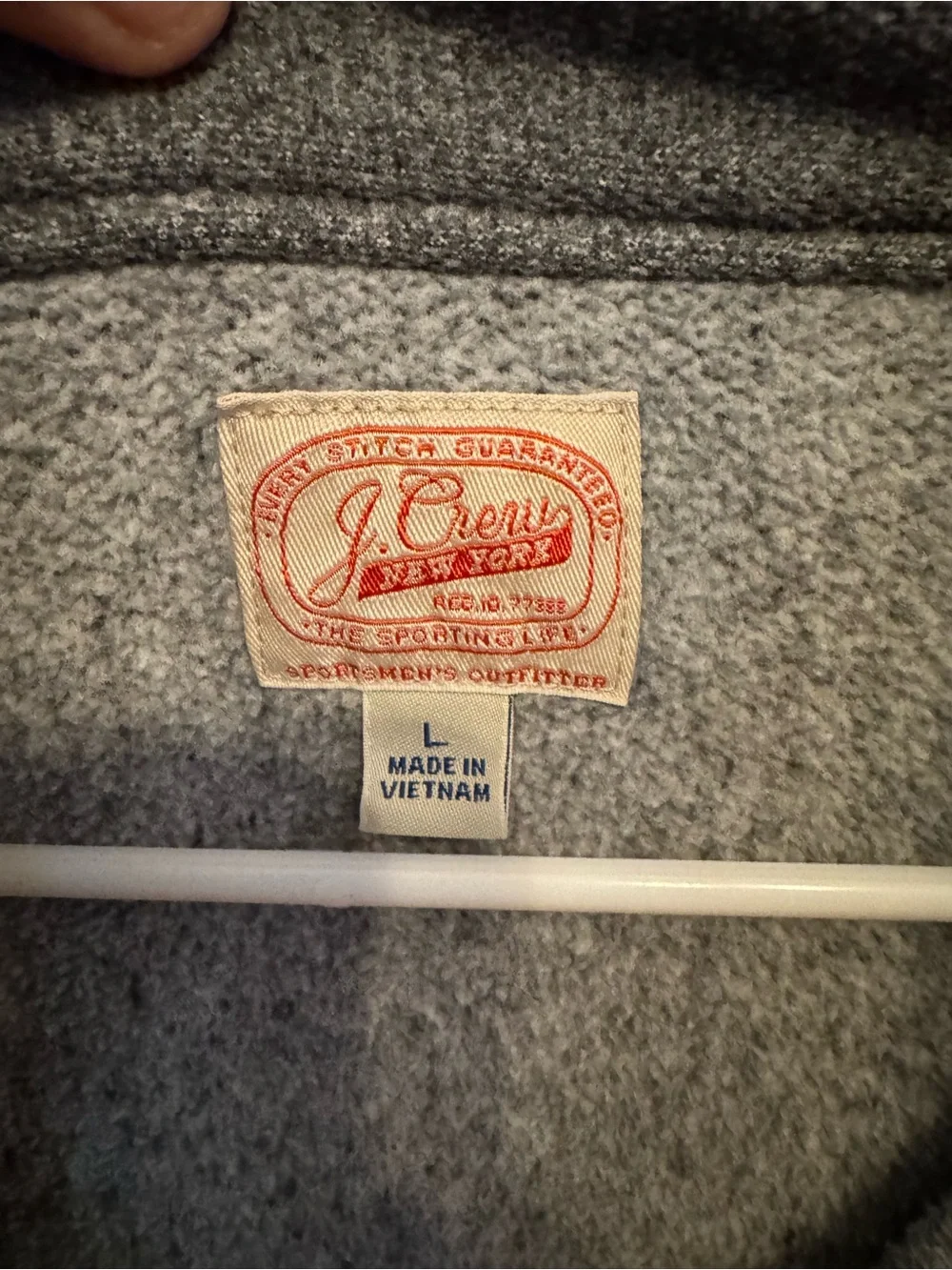 J. Crew Men's Gray Quarter-Zip Fleece Pullover